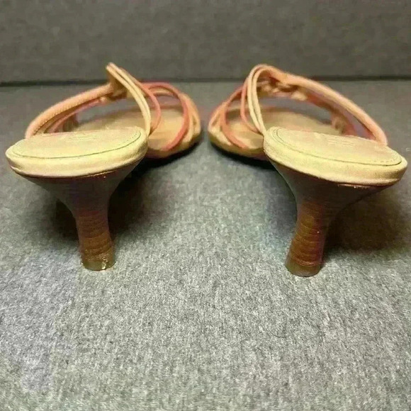 Ann Taylor Naomi Strappy Sling Back Multicolored Kitten Heel VTG Women Size 6.5 - Picture 4 of 12